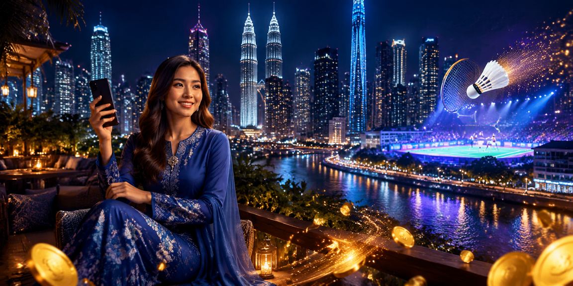 Pengguna kasino mudah alih Kuala Lumpur berbaju kurung akses platform